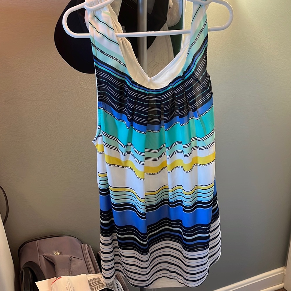 Elle Pleat Neck Tank Top